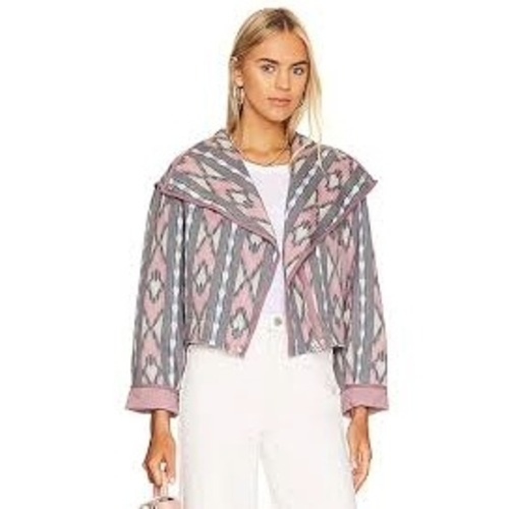 BlankNYC Revolve women‎ L cropped jacket quilted full zip varsity bomber
